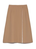 【emmi atelier】バイカラープリ―ツスカート/GRN