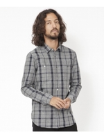 ヘザーチェックシャツ/ネイビー(793)