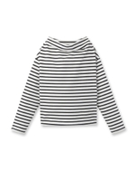 上質コットンボーダープルオーバー/ブラック(319)