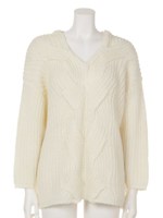 サイドスリットオーバサイズプルオーバー/ホワイト