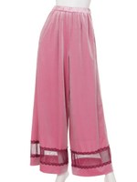 BED TIME GIRL VELOUR WIDE PANTS/LIGHT PINK