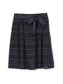 ラメタックボーダースカート/ネイビー(123)