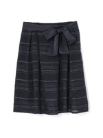 ラメタックボーダースカート/ネイビー(123)