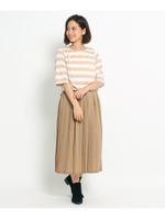 ポンチ×シフォンドッキングワンピース/ライトベージュ(351)
