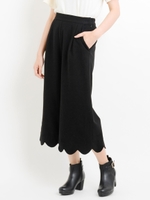 ★WEB限定★裾スカラップワイドパンツ/グレー