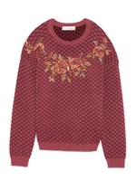 ジャガード刺繍ニット/BEG