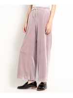 ベロアワイドパンツ/ブラック(019)