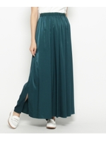 ピーチサテンロングスカート/ダークブラウン(043)