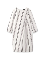 [L]ストライプワンピース/ホワイト(101)
