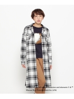 シャツロングワンピース/カーキ(027)