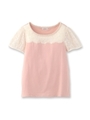 パーリーデコ天竺カットソー/ベビーピンク(071)