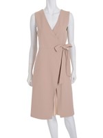 ラッププリーツOP/ブラウン