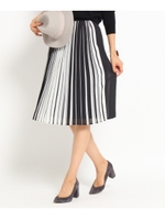 [S]【VERY10月号掲載】ランダムストライプスカート/ブラック(319)