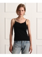 胸元レースキャミソール/グレー(012)