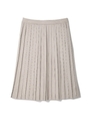 スエードプリーツスカート/ベージュ(040)