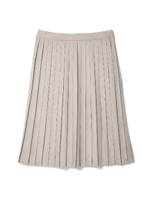 スエードプリーツスカート/ベージュ(040)