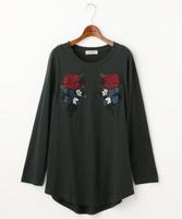 花刺繍チュニックワンピース