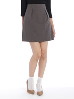 ウエストタック台形スカート/ピンク