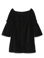 オフショルベロアワンピース/BEG