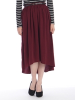 ベルト付ロングスカート/ネービー