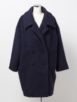 モヘアシャギーコート/ネイビー