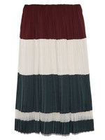 3カラープリーツスカート/BLU