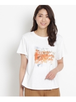 [L]プリントTシャツ/ホワイト(601)
