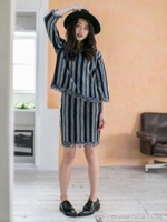 ニットフリンジセットアップ/Red