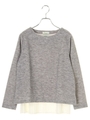 ・裾プリーツカットプルオーバーインナーセット/杢グレー
