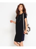 [L]バイカラーワンピース/ライトグレー(011)