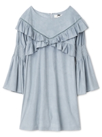 ソデシャーリングフリルワンピ/ベージュ