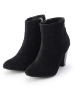 スエード調サイドジップブーティ/ブラック(019)