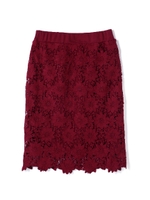 ダークカラーケミカルレーススカート/グリーン(140)