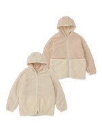 FLUFFY ZIP UP HOODIE/グレー