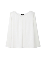 サテンブラウス/ホワイト(030)