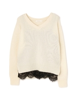 インナー付きアルパカニット/ブラック(010)