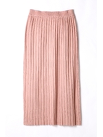 プリーツニットスカート/オレンジ(150)
