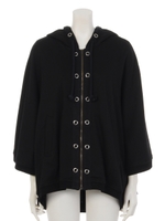 はと目ポンチョパーカー/トップグレー