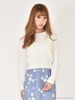 アンゴラビスチェコンビトップス/グレー