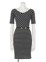 ベルト付ミディ丈カシュクールOP/グレー