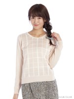 12Gチェックプルオーバー/ピンク