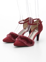 ポインテッドトゥファーパンプス/BL/E