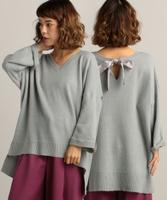 バックリボンニットチュニック