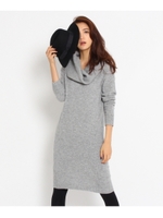 [L]スヌード付きコクーンニットワンピース/ベージュ(952)