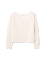 カットレースニット/ピンク(090)