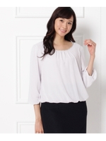 クリアシフォンビジューブラウス/ライトグレー(011)