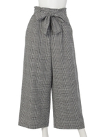 グレンチェックワイドパンツ(追加生産)/ブラック