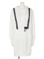 サス付きハッピーライフパーカワンピ/オフ