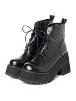 レースアップブーツ/ブラック