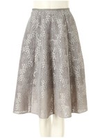レースデザインタックスカート/グレー